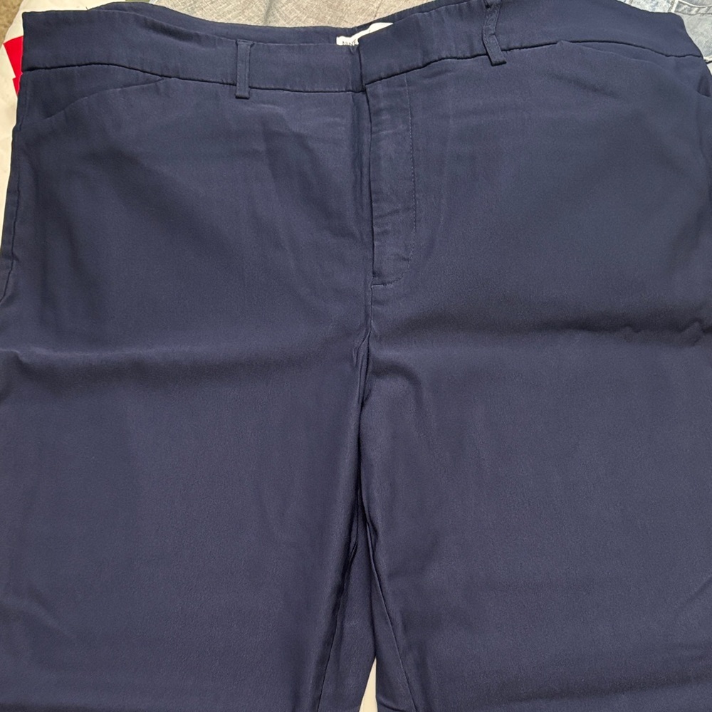 Nine West Navy Straight Leg Pants